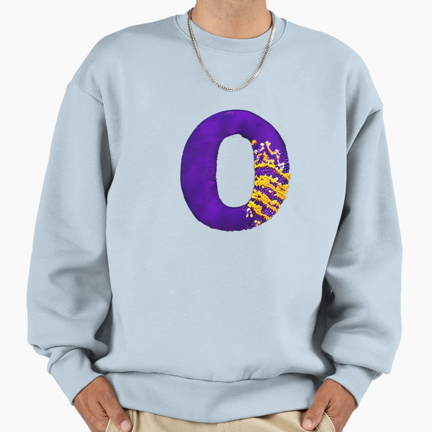Letter O Monogram Typography Sweatshirt - Streetwear Style Men Women - T-Shirt, Sweatshirt, Hoodie