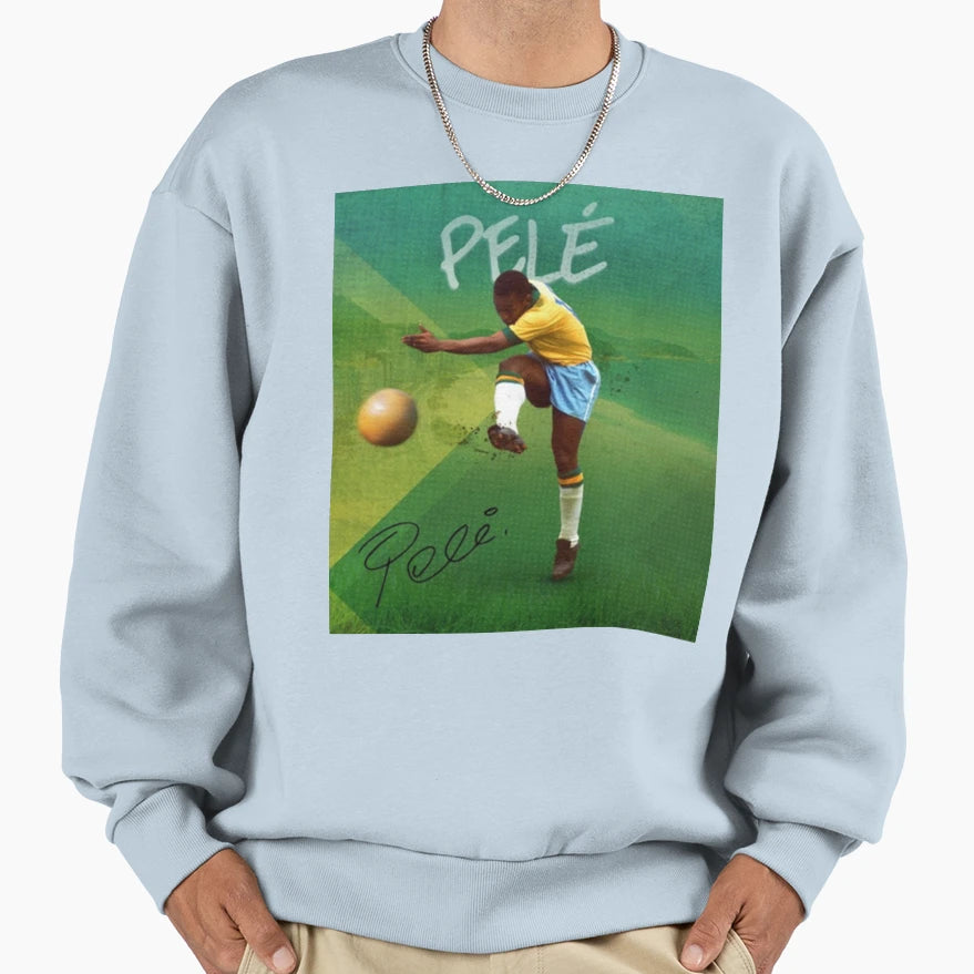 Pele Brazil Sweatshirt - Unique Graphic Unisex - T-Shirt, Sweatshirt, Hoodie