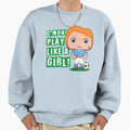 Cmon Play Like Soccer Sweatshirt - Minimalist Print for Adults - T-Shirt, Sweatshirt, Hoodie