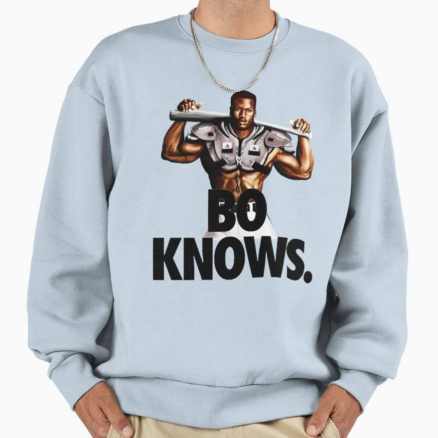 Bo Knows Sweatshirt - Unique Graphic Men Women - T-Shirt, Sweatshirt, Hoodie