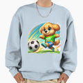 Little Doggo Playing Soccer Sweatshirt - Streetwear Style Unisex - T-Shirt, Sweatshirt, Hoodie