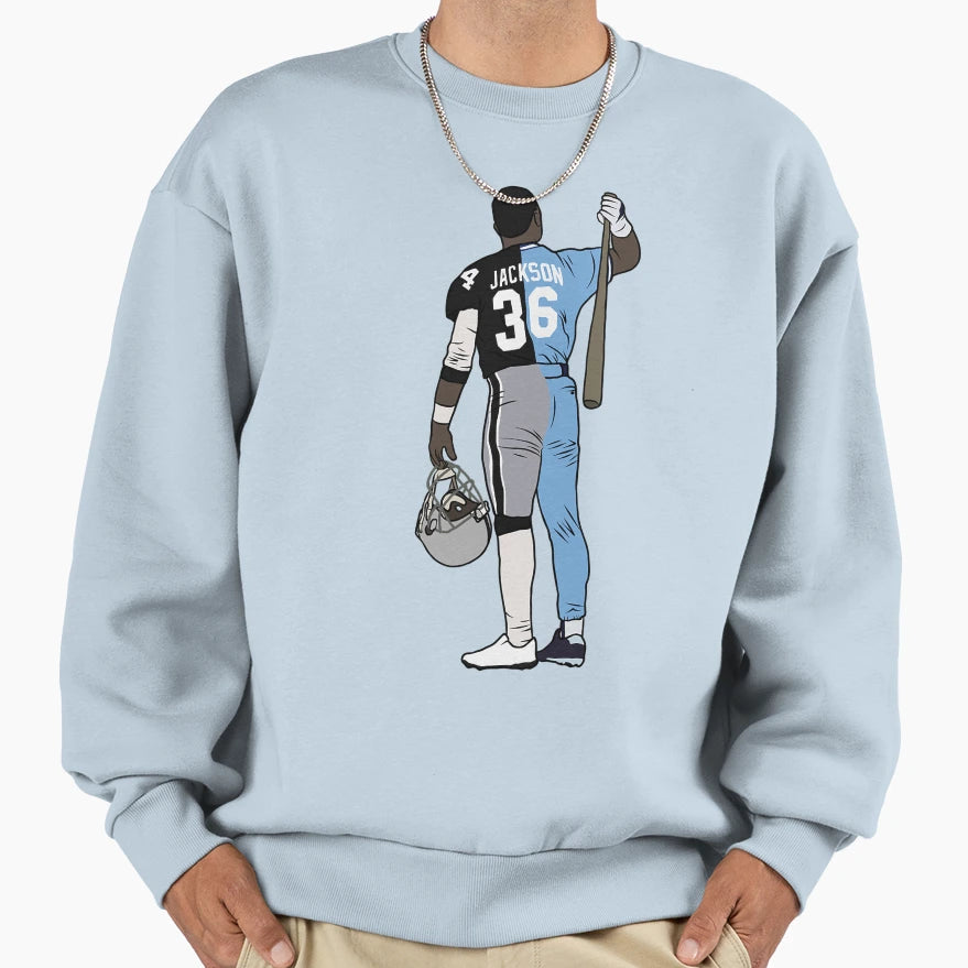 Bo Jackson Two Sport Athlete Sweatshirt - Fun Novelty Design Unisex - T-Shirt, Sweatshirt, Hoodie