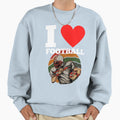 I Love American Football Heart Sweatshirt - Trendy Graphic for Adults - T-Shirt, Sweatshirt, Hoodie