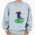 Football Player Illustration Blue Sweatshirt - Novelty Apparel Men Women - T-Shirt, Sweatshirt, Hoodie