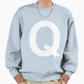 Q White Sweatshirt - Custom Art Print Men Women - T-Shirt, Sweatshirt, Hoodie
