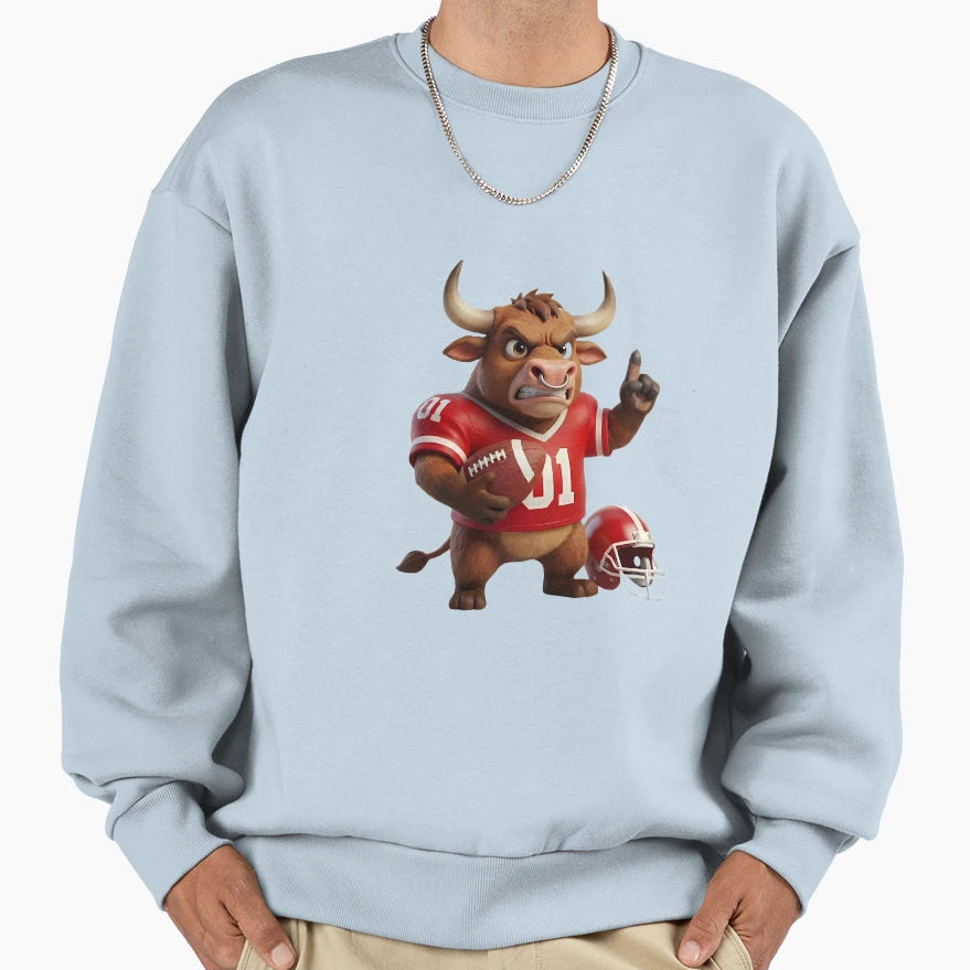 Angry Bull Gridiron Beast Tough Sweatshirt - Casual Everyday Wear Unisex - T-Shirt, Sweatshirt, Hoodie