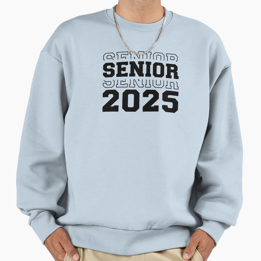 Senior 2025 Sweatshirt - Trendy Graphic for Adults - T-Shirt, Sweatshirt, Hoodie