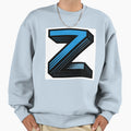 Blue Color Letter Z Initial Sweatshirt - Graphic Print Men Women - T-Shirt, Sweatshirt, Hoodie
