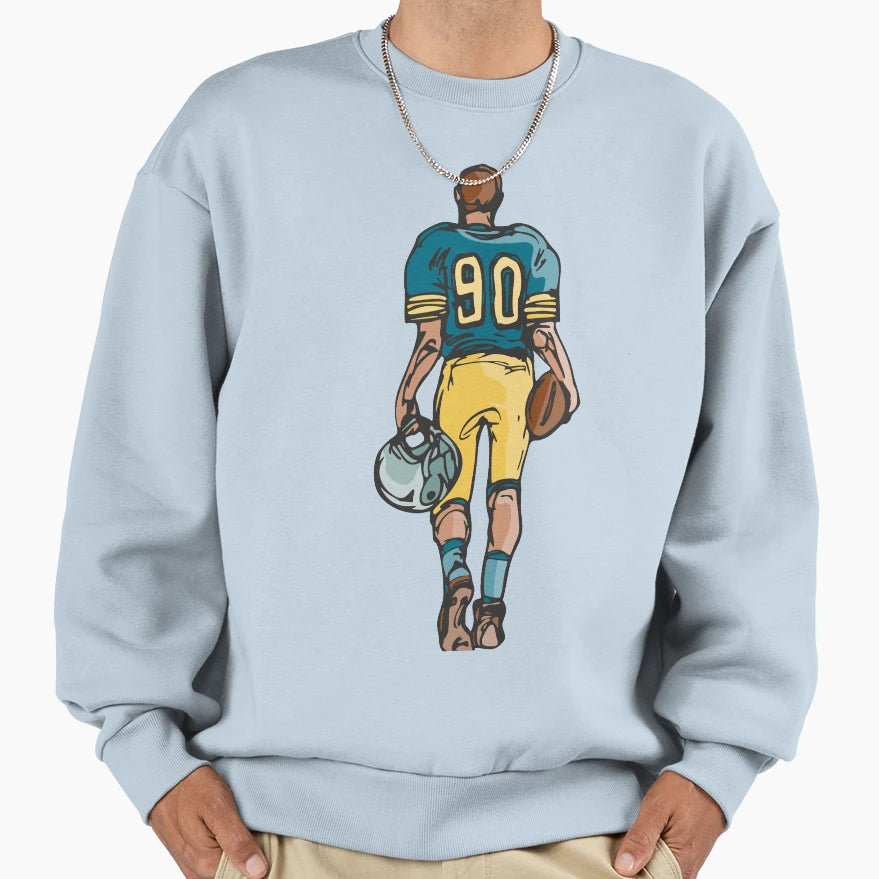 American Football Player Sweatshirt - Minimalist Print Unisex - T-Shirt, Sweatshirt, Hoodie