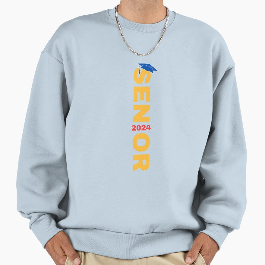 Senior 2024 Class 2024 Graduation Sweatshirt - Novelty Apparel for Adults - T-Shirt, Sweatshirt, Hoodie