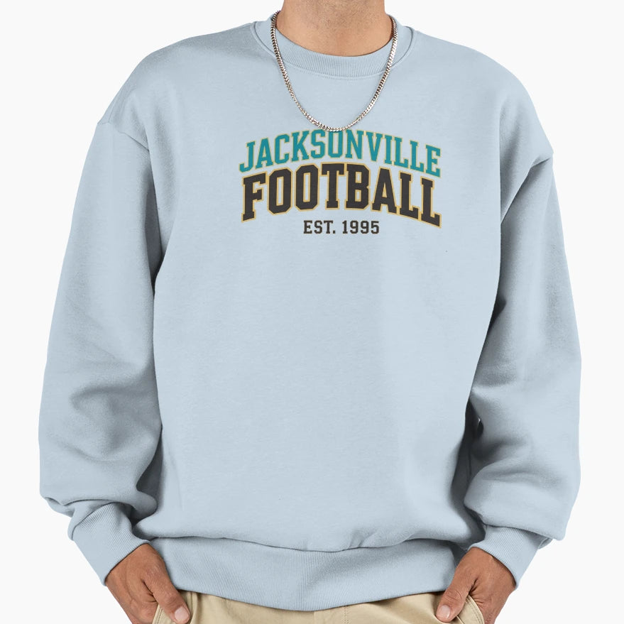 Jacksonville Football Established Sweatshirt - Fun Novelty Design Unisex - T-Shirt, Sweatshirt, Hoodie