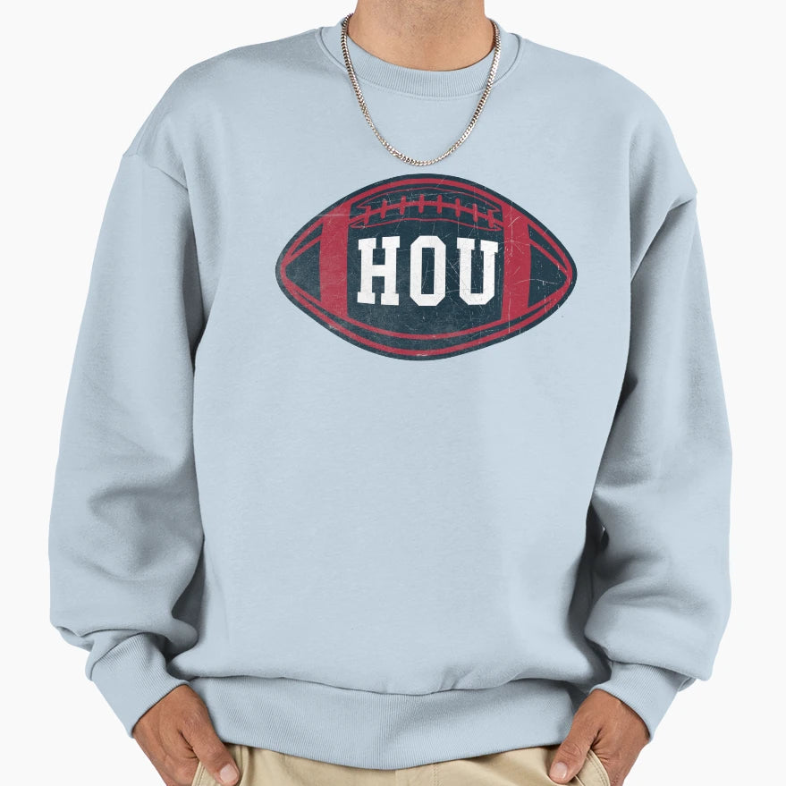 Houston Throwback Football Sweatshirt - Streetwear Style for Adults - T-Shirt, Sweatshirt, Hoodie