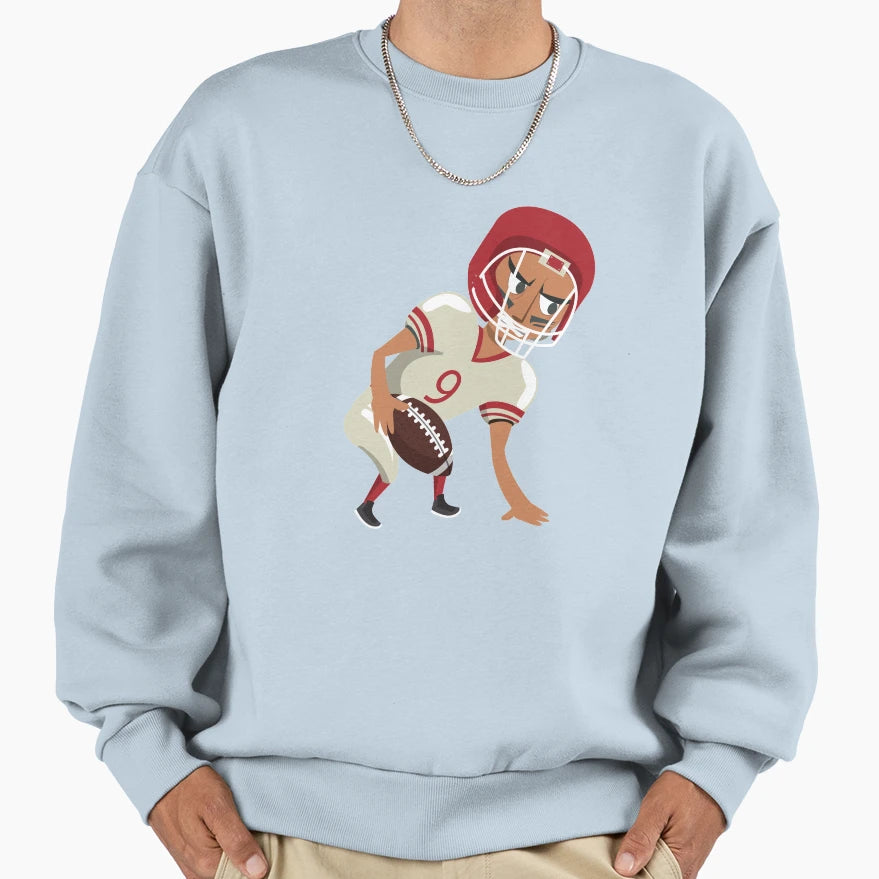 Star American Football Player Sweatshirt - Unique Graphic Men Women - T-Shirt, Sweatshirt, Hoodie