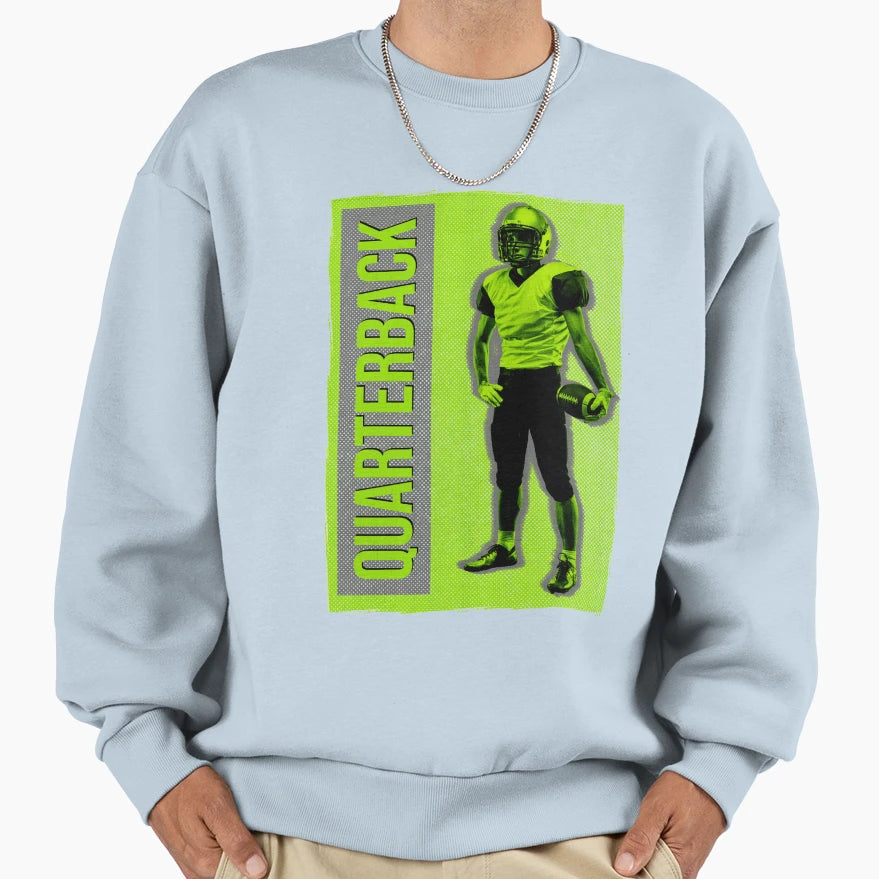 American Football Quarterback Sweatshirt - Fun Novelty Design Men Women - T-Shirt, Sweatshirt, Hoodie