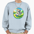 Cat Playing Soccer Football Sweatshirt - Aesthetic Graphic for Adults - T-Shirt, Sweatshirt, Hoodie