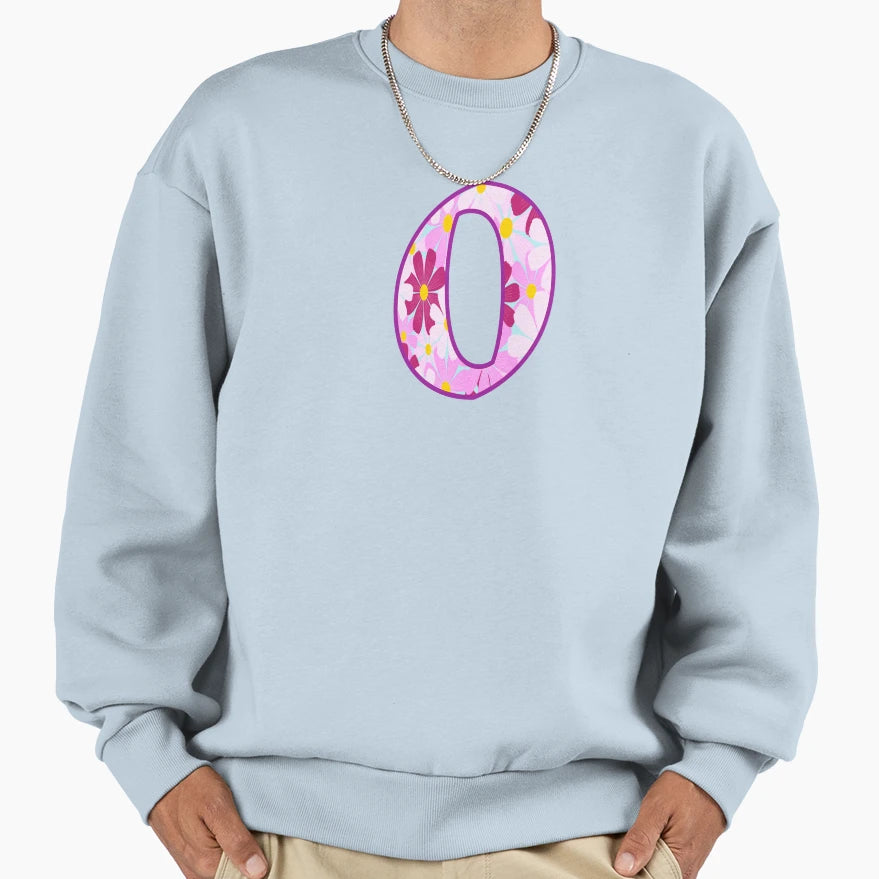 Letters O Sweatshirt - Casual Everyday Wear for Adults - T-Shirt, Sweatshirt, Hoodie