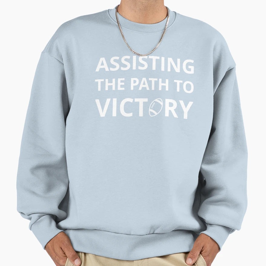 Football Assistant Coach Assisting Sweatshirt - Minimalist Print Men Women - T-Shirt, Sweatshirt, Hoodie
