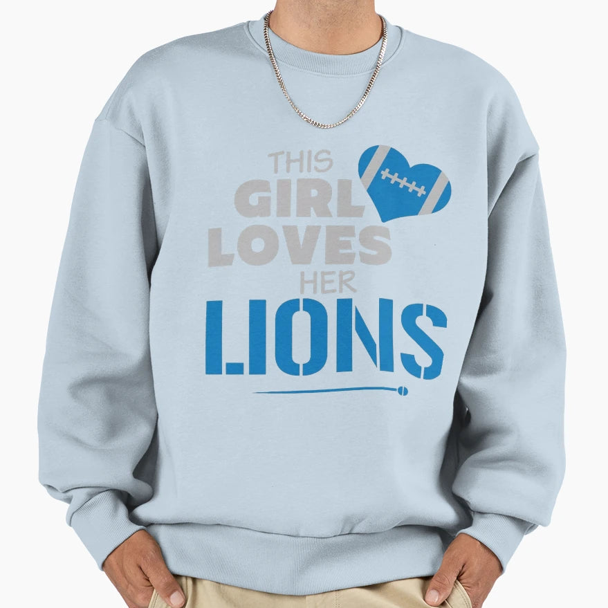 Football Detroit Lions Sweatshirt - Casual Everyday Wear Men Women - T-Shirt, Sweatshirt, Hoodie