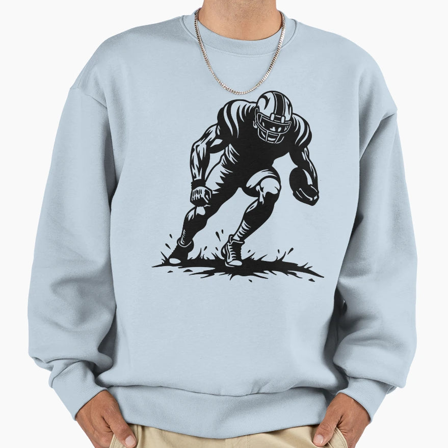 American Football Player Sweatshirt - Trendy Graphic Men Women - T-Shirt, Sweatshirt, Hoodie