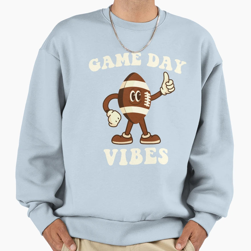 Game Day Vibes Sweatshirt - Aesthetic Graphic Men Women - T-Shirt, Sweatshirt, Hoodie