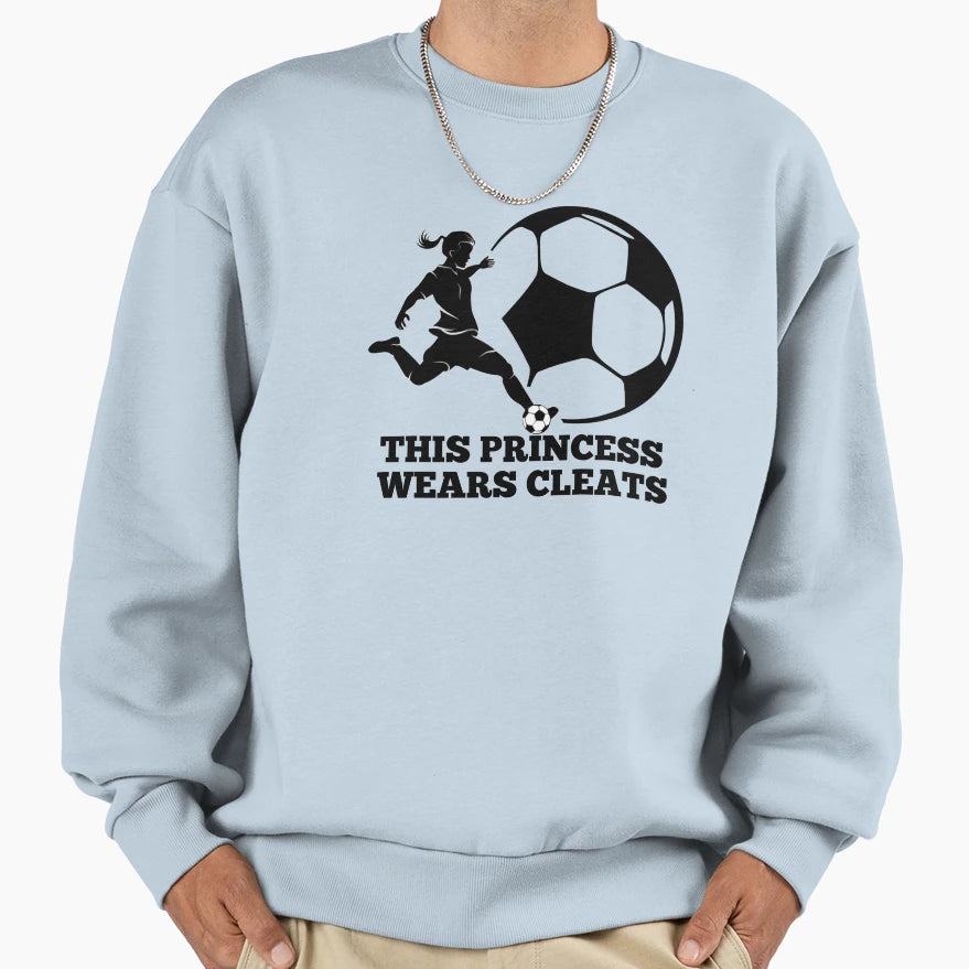 Female Soccer Player Kicking Sweatshirt - Novelty Apparel Men Women - T-Shirt, Sweatshirt, Hoodie