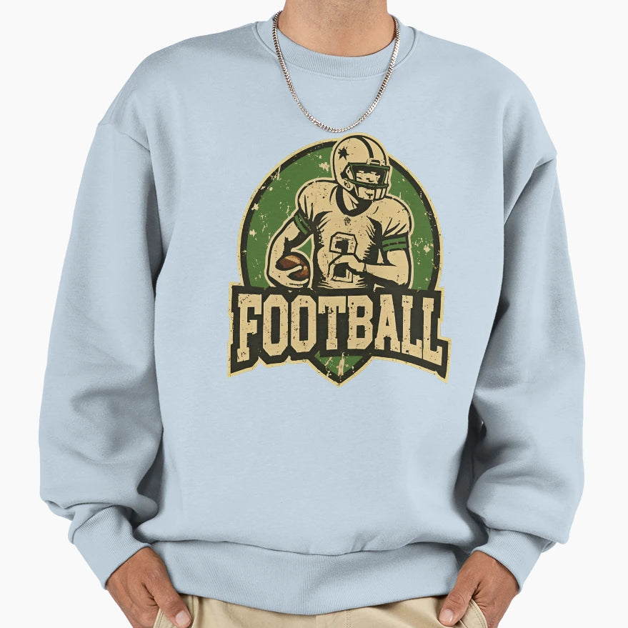 Football Sports Logo Sweatshirt - Minimalist Print Unisex - T-Shirt, Sweatshirt, Hoodie