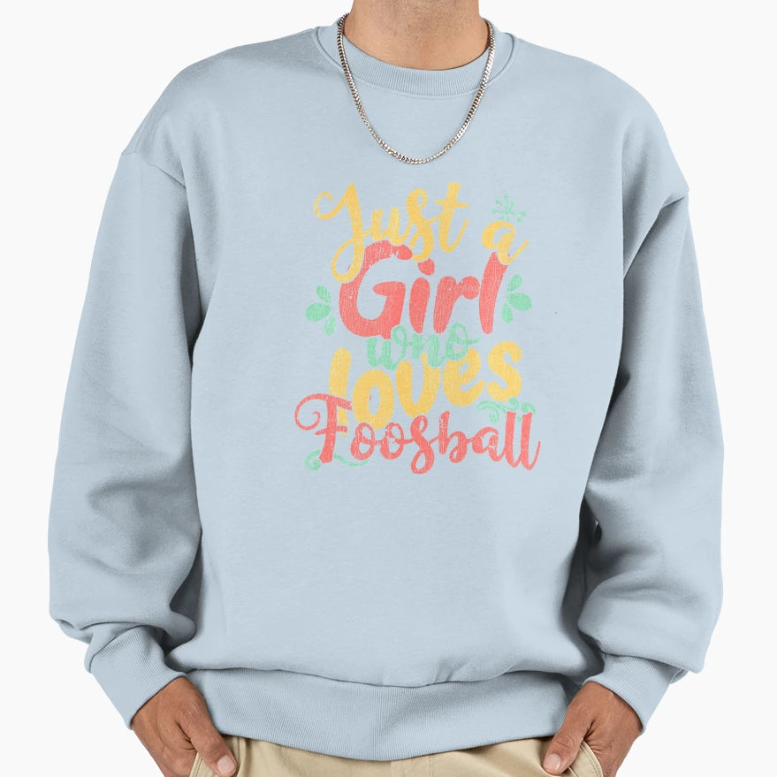 Just Who Loves Foosball Gift Sweatshirt - Minimalist Print Men Women - T-Shirt, Sweatshirt, Hoodie