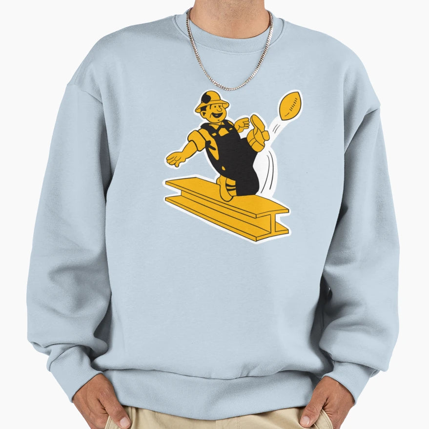 Old School Steeler Sweatshirt - Aesthetic Graphic for Adults - T-Shirt, Sweatshirt, Hoodie