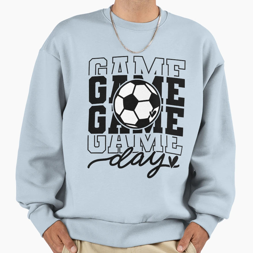 Game Day Soccer Lover Sweatshirt - Aesthetic Graphic Men Women - T-Shirt, Sweatshirt, Hoodie