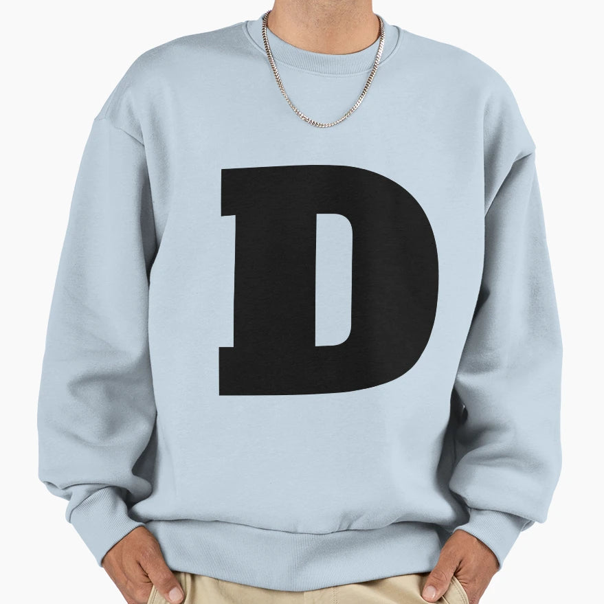 Alphabet D Uppercase Letter D Sweatshirt - Casual Everyday Wear Unisex - T-Shirt, Sweatshirt, Hoodie