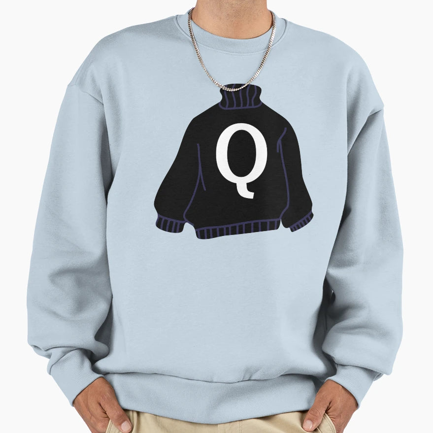 Letter Sweatshirt - Casual Everyday Wear for Adults - T-Shirt, Sweatshirt, Hoodie