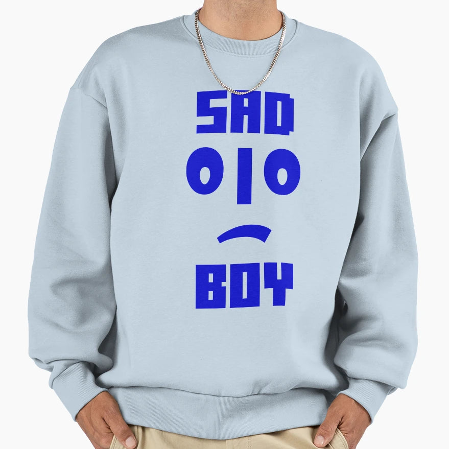 Sad Blue Sweatshirt - Minimalist Print Unisex - T-Shirt, Sweatshirt, Hoodie