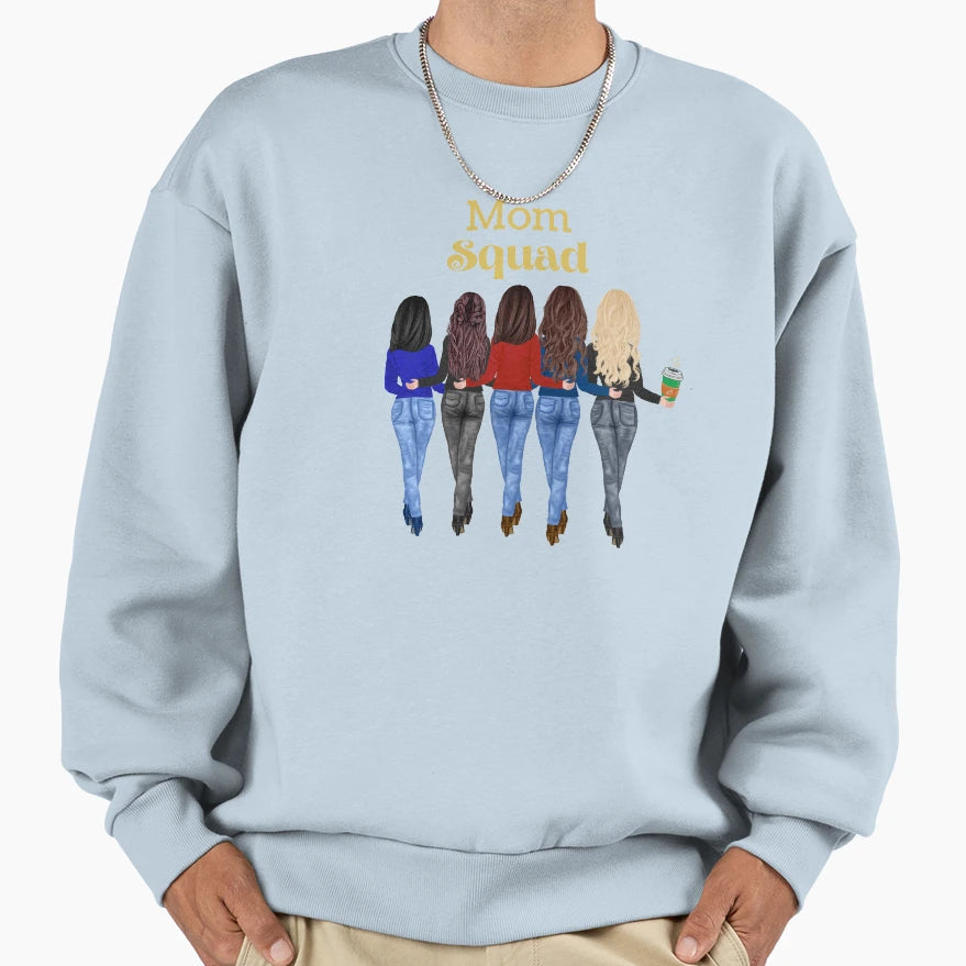 Mom Squad Sweatshirt - Trendy Graphic Unisex - T-Shirt, Sweatshirt, Hoodie