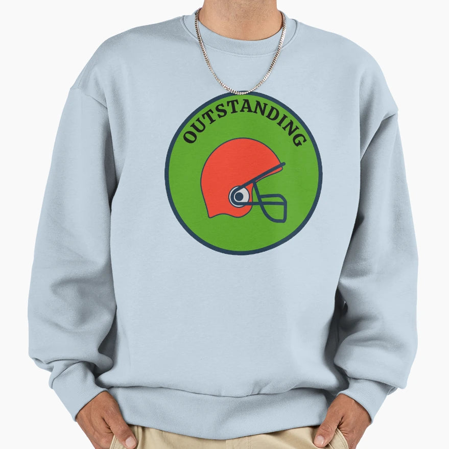 Outstanding Best Teacher Football Sweatshirt - Minimalist Print for Adults - T-Shirt, Sweatshirt, Hoodie