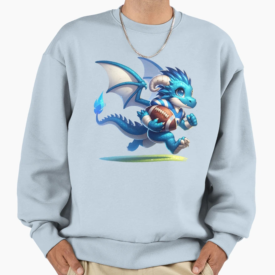 Fantay Football Dragon Sweatshirt - Minimalist Print for Adults - T-Shirt, Sweatshirt, Hoodie
