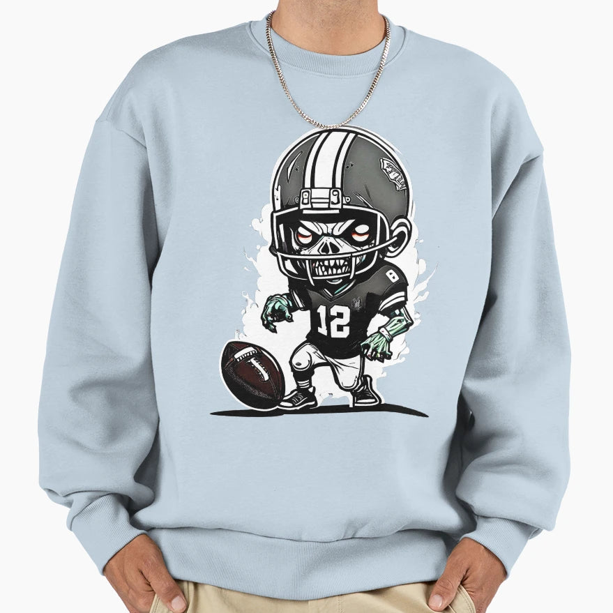 Zom B Touchdown Zombie American Sweatshirt - Fun Novelty Design for Adults - T-Shirt, Sweatshirt, Hoodie