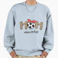 Soccer Life Mom Funny Leopard Football Sweatshirt - Custom Art Print Unisex - T-Shirt, Sweatshirt, Hoodie