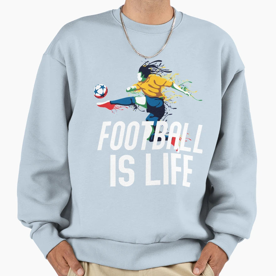 Who Loves Anime Football Is Life Sweatshirt - Casual Everyday Wear Unisex - T-Shirt, Sweatshirt, Hoodie