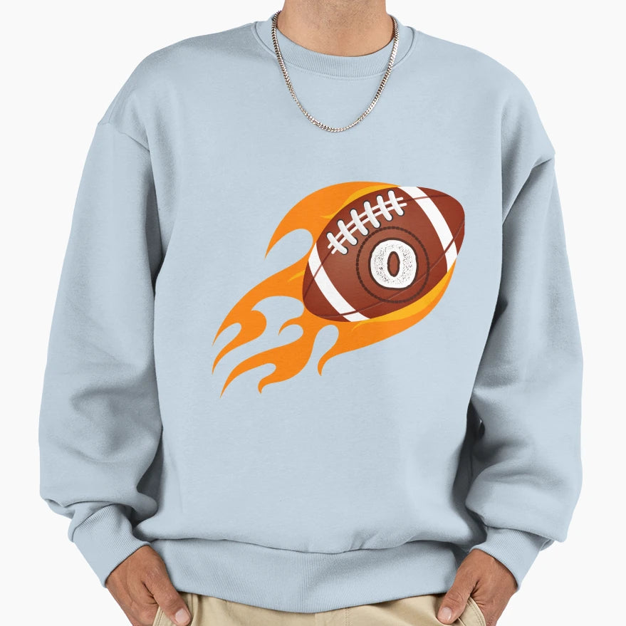 Monogram O Football Fireball Sweatshirt - Casual Everyday Wear Unisex - T-Shirt, Sweatshirt, Hoodie