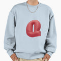 Floating Red Cushion Letter Q 3D Sweatshirt - Minimalist Print Unisex - T-Shirt, Sweatshirt, Hoodie