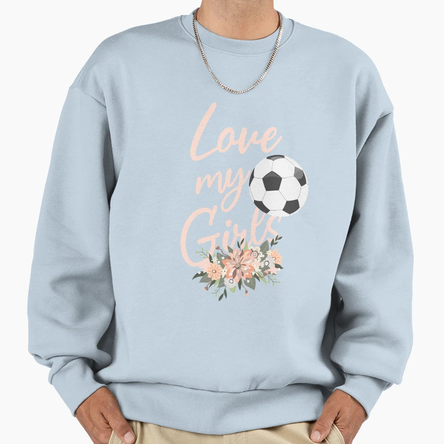 Funny Love My Soccer Gift Mom Sweatshirt - Minimalist Print for Adults - T-Shirt, Sweatshirt, Hoodie