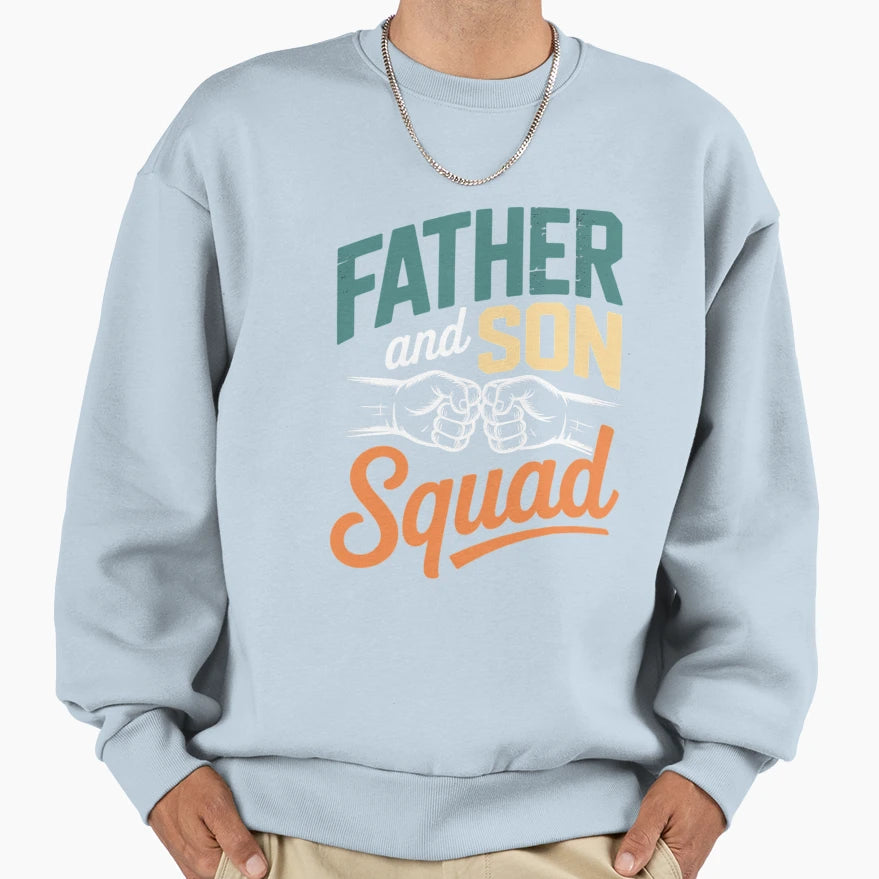 Father Son Squad Dad Sons Fathers Day Sweatshirt - Minimalist Print Unisex - T-Shirt, Sweatshirt, Hoodie