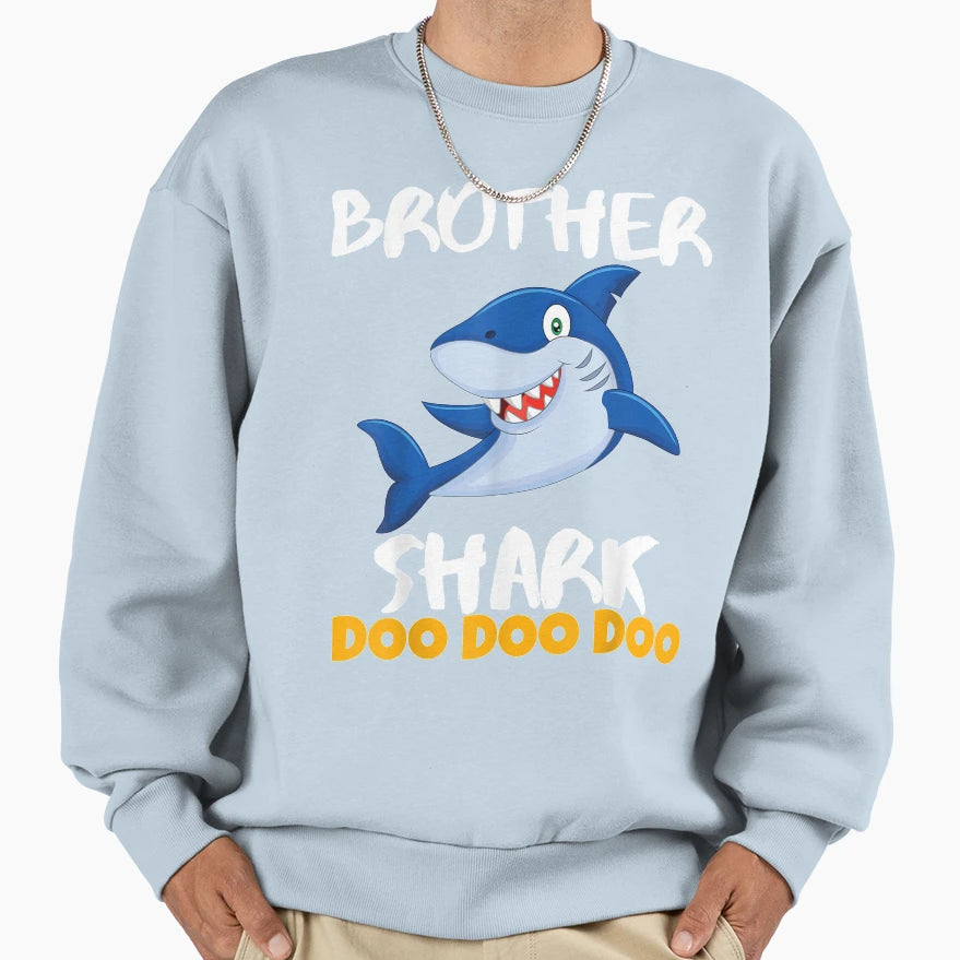 Brother Shark Doo Doo Bro Gift Sweatshirt - Custom Art Print for Adults - T-Shirt, Sweatshirt, Hoodie