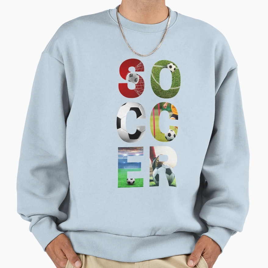 Soccer Colorful Sports Sweatshirt - Streetwear Style Men Women - T-Shirt, Sweatshirt, Hoodie