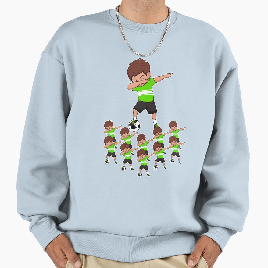 Awesome Soccer Player Green Sweatshirt - Minimalist Print for Adults - T-Shirt, Sweatshirt, Hoodie