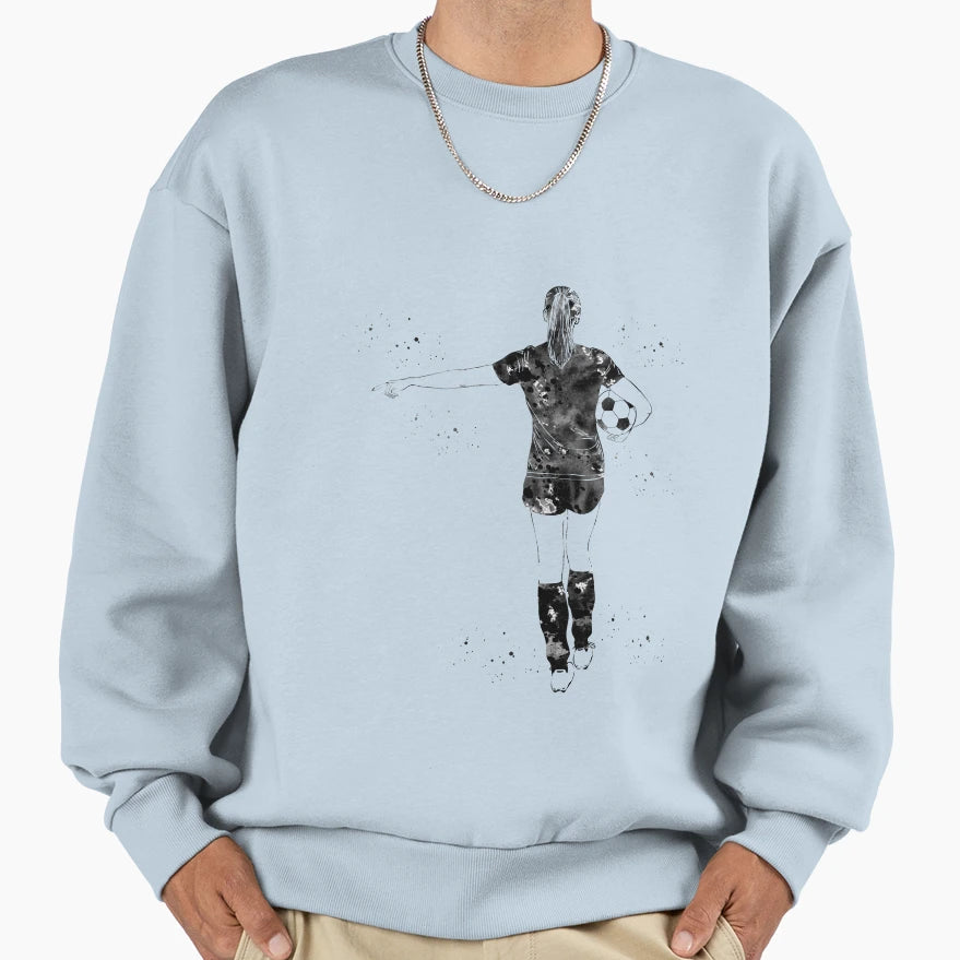 Soccer Player Sweatshirt - Trendy Graphic Men Women - T-Shirt, Sweatshirt, Hoodie