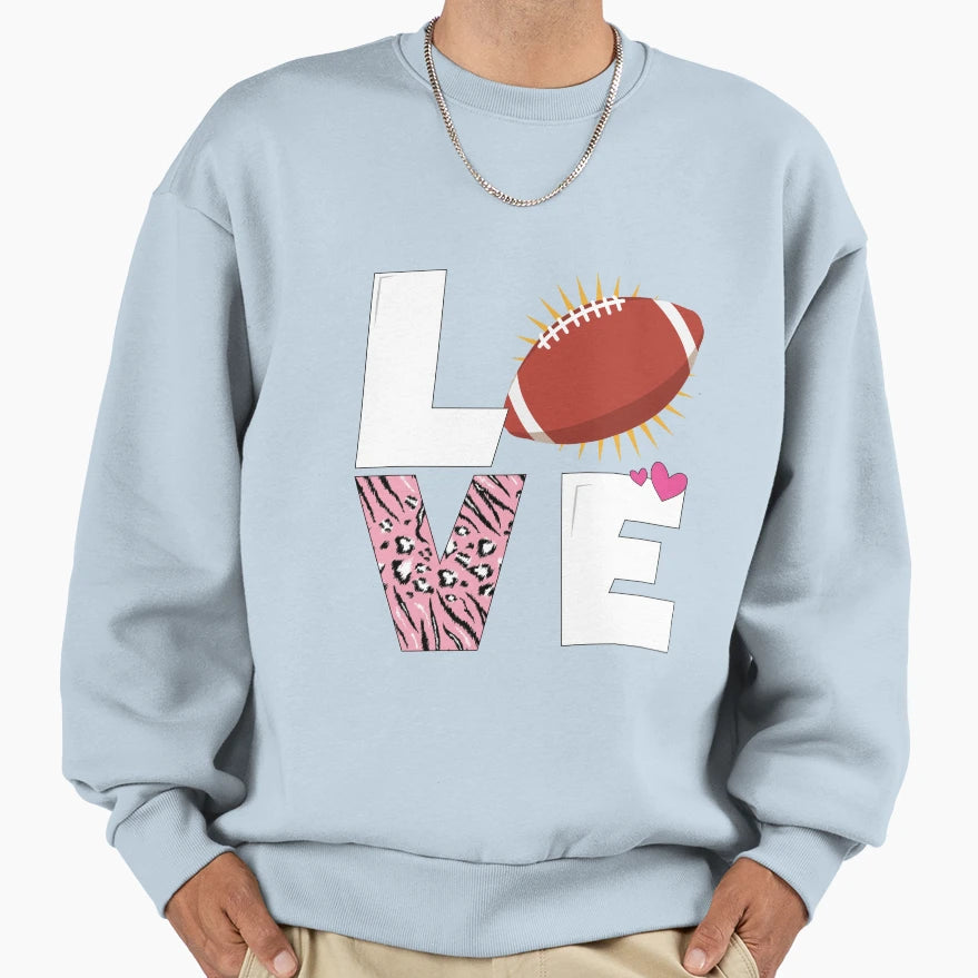 Love Rugby Football Rugby Sweatshirt - Casual Everyday Wear for Adults - T-Shirt, Sweatshirt, Hoodie