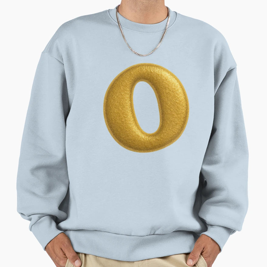 Golden Letter O Sweatshirt - Custom Art Print Unisex - T-Shirt, Sweatshirt, Hoodie