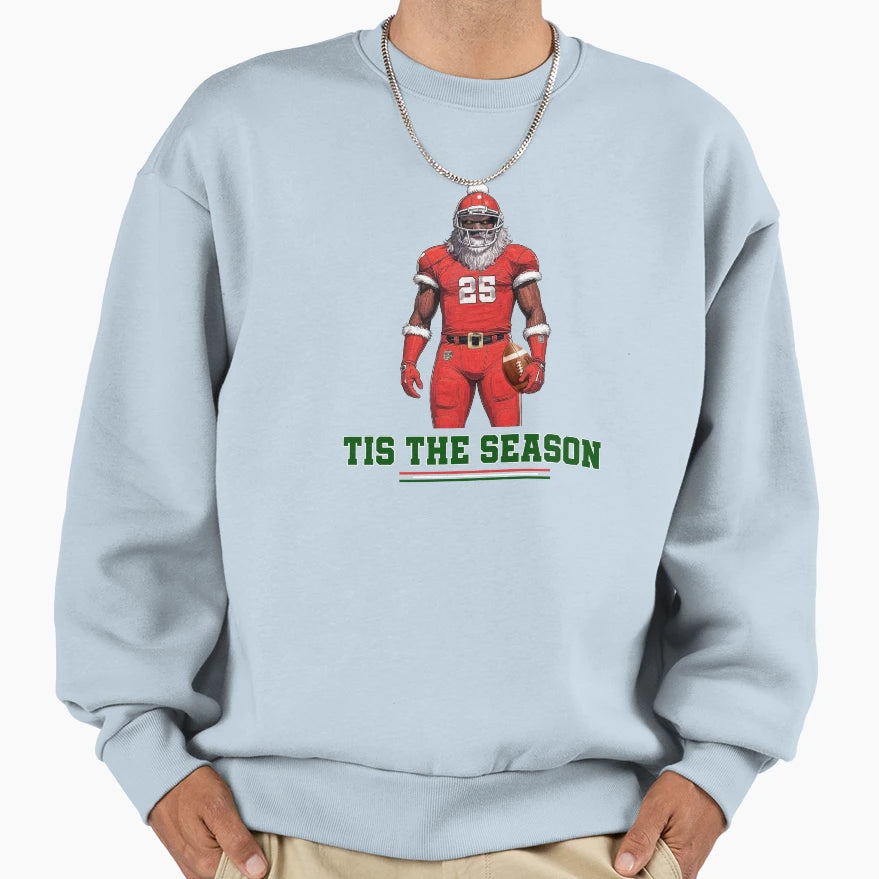 Football Santa Claus Football Season Sweatshirt - Unique Graphic Men Women - T-Shirt, Sweatshirt, Hoodie