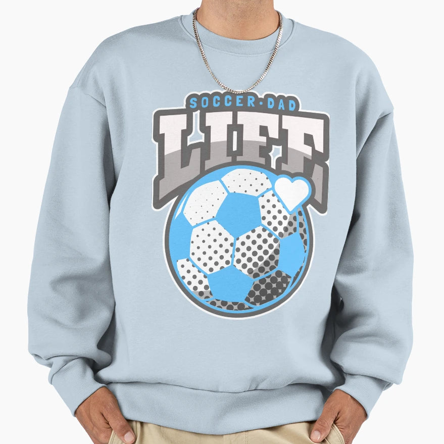 Soccer Dad Life Heart Fathers Day Sweatshirt - Aesthetic Graphic for Adults - T-Shirt, Sweatshirt, Hoodie